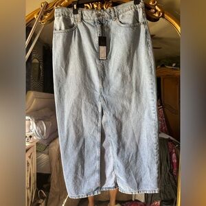 Gianni Bini Light Blue  long Denim Skirt